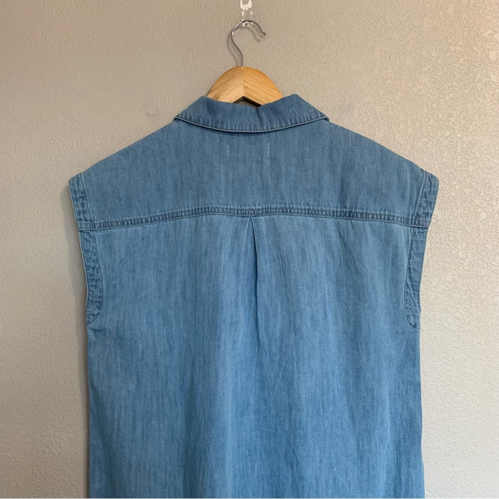 Madewell Denim Tunic Dress in Kelleyville Wash Size Medium NWT Blue Jean Dress - Picture 9 of 17
